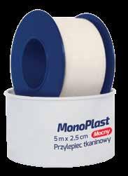 Przylepiec włókninowy MonoPlast Delikatny Plaster włókninowy z opatrunkiem MonoPlast Delikatny 5 m x 1,25 cm i 5 m x 2,5 cm Przylepiec włókninowy MonoPlast Delikatny: polecany dla całej rodziny,