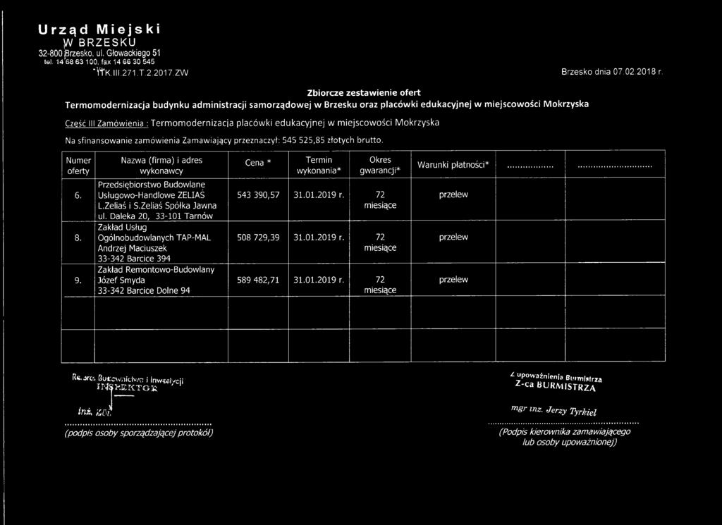 Przedsiębiorstwo Budowlane Usługowo-Handlowe ZELIAŚ L.Zeliaś i S.Zeliaś Spółka Jawna ul.
