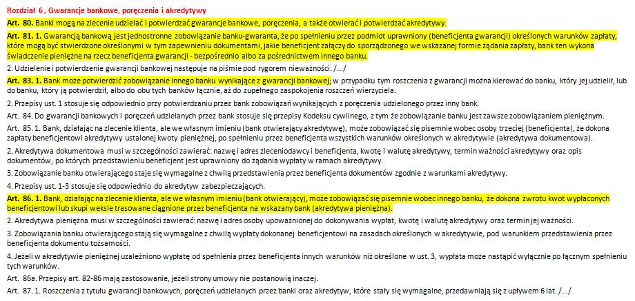 Prawo bankowe Instrumentarium operacyjne