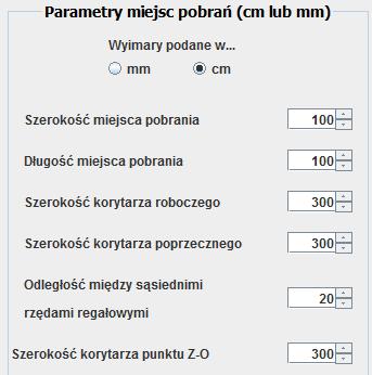W tym kroku procedury projektowej należy ustalić wielkości takich parametrów jak: liczba bloków w strefie, liczba korytarzy roboczych w strefie, umiejscowienie punktu zdawczo-odbiorczego w strefie