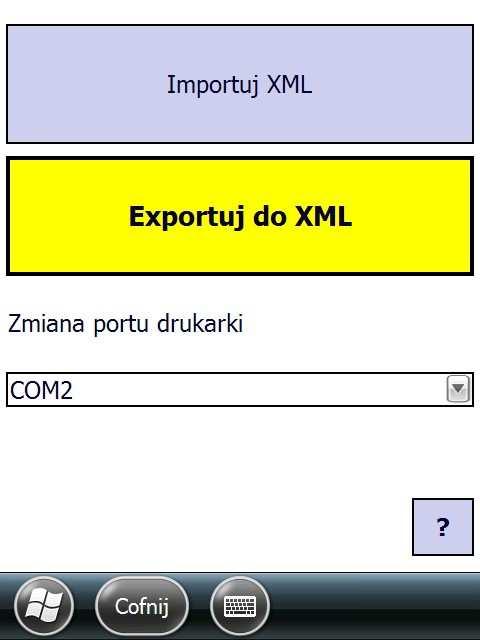 z menu głównego Ustawienia oraz funkcję Exportuj do XML.