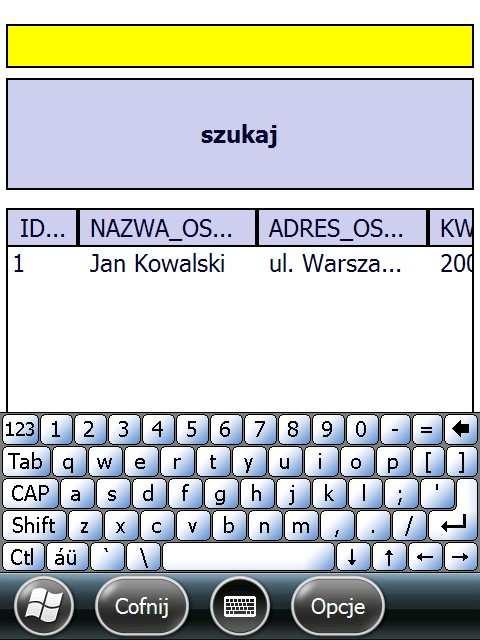 2 Zakładka Zapłacone Odbiorcę można wyszukać po nazwisku, imieniu, adresie