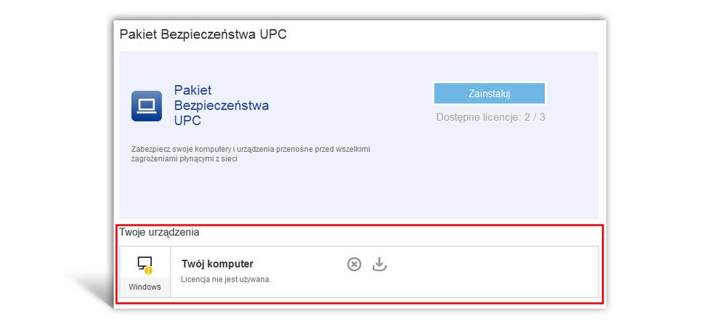 urządzeniu kliknij ikonę Zainstaluj ponownie, a
