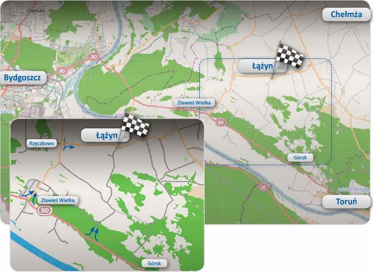 R1. Mapka dojazdowa do Łążyna b. Zgłoszenia drogą elektroniczną będą przyjmowane do dnia 14 maja 2012 roku. Po tym terminie zgłoszenia drogą elektroniczną nie będą przyjmowane. c.