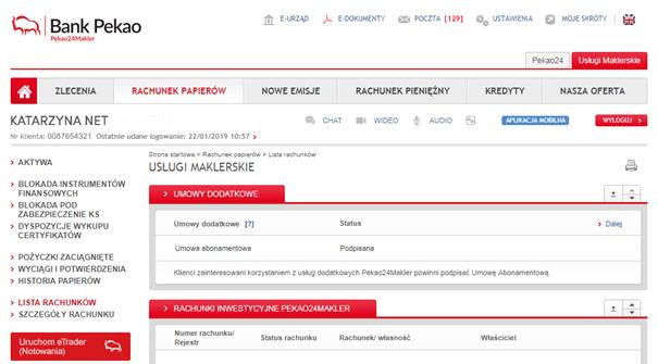 ROZDZIAŁ I. JAK ZACZĄĆ PRACĘ Z ETRADER PEKAO? 1. JAK ZACZĄĆ KORZYSTAĆ Z ETRADER?