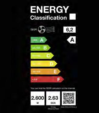 gdy temperatura otoczenia jest niższa od wartości zadanej Transparentne porównanie efektywności Współczynnik efektywności energetycznej EER: wartość efektywności wg norm Współczynnik sezonowej