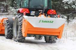 POSYPYWARKI SAMOZAŁADOWCZE SAHARA SAHARA PŁUGI POSYPYWARKI ODŚNIEŻNE Wyposażenie standardowe SAHARA: System samozaładunku Podwójna regulacja
