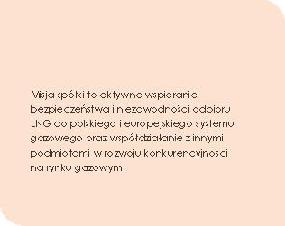 Raport zrównoważonego rozwoju 2018 I Polskie LNG S.A. Bezpieczeństwo dostaw GRI 102-1 GRI 102-2 GRI 102- GRI 102-4 GRI 102-5 GRI 102-6 6.1. Informacje podstawowe Polskie LNG S.A. jest właścicielem i operatorem Terminalu LNG im.