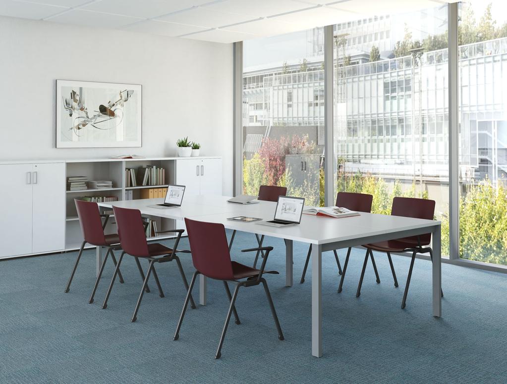 BSA124 stół konferencyjny / conference table 1600 / 1400 / 758 BSA114 stół do rozbudowy / element for pairing 1600 /