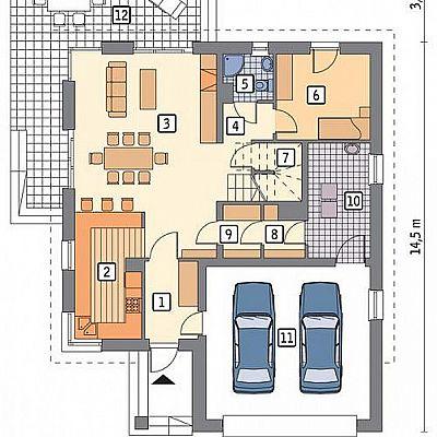 Na dom o powierzchni całkowitej 217,8 m² i