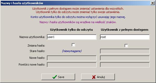 Przycisk Ustawienia domyślne umożliwia przywrócenie ustawień fabrycznych urządzenia.
