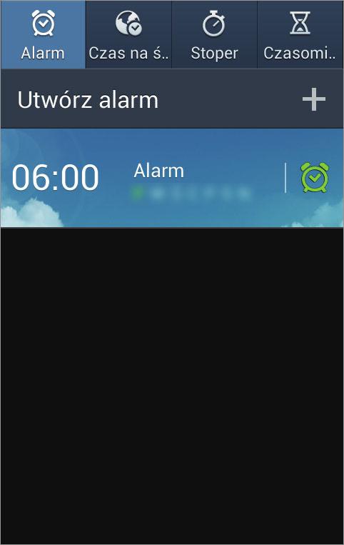 Narzędzia Zegar Ta aplikacja umożliwia ustawianie alarmów, sprawdzanie godziny w różnych dużych miastach świata, mierzenie czasu trwania zdarzenia oraz ustawianie czasomierza.