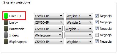 VIII. Pierwsze ruchy osią Przed wykonaniem kolejnych czynności, koniecznie sprawdź działanie krańcówek Limit++ i Limit--.