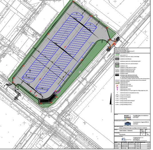 Etap projektowania Plan sytuacyjny parkingu o wym.