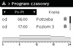 Ustawić czas przełączenia i zatwierdzić. 0010019702-001 Obrócić i nacisnąć pokrętło nastawcze, aby ustawić żądany Tryb pracy.