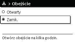 Obsługa 4.4 Ustawianie jakości powietrza Otworzyć menu Wentylacja > Jakość powietrza. Zaznaczony jest punkt menu Normal.. 4.7 Ustawianie temperatury powietrza doprowadzanego nagrzewnicy wtórnej Otworzyć menu Wentylacja > T.