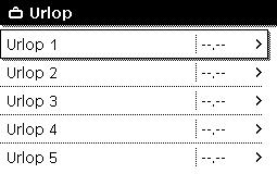 Obsługa 4.10 Ustawienie programu urlopowego Otwieranie menu programu urlopowego Otworzyć menu Urlop > Urlop 1, 2, 3, 4 lub 5.