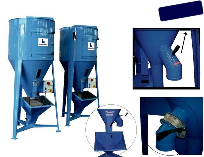 MIESZALNIK DO MATERIAŁÓW PLASTIKOWYCH HASTA ON 15 RUEDAS Modele do MVL 15 w wersji na kółkach D o STANDARD OPCJA 4 Possibility of weighing using cells under the legs MOŻLIWOŚĆ WAŻENIA DZIĘKI