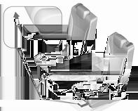 Fotele, elementy bezpieczeństwa 51 W układzie komfortowym fotele skrajne można dodatkowo przesuwać w kierunku poprzecznym, po uprzednim złożeniu fotela środkowego i przekształceniu go