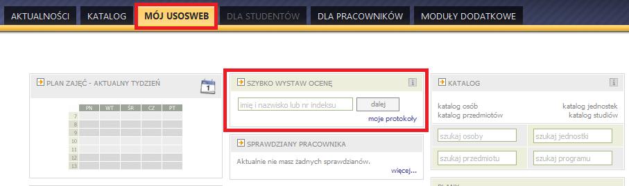 KROK 3. W ydruk Aby zatwierdzić opcje protokołu i go wydrukować, należy wybrać przycisk Drukuj (rys. 9). Wydrukowany zatwierdzony protokół należy podpisać i oddać do dziekanatu właściwego Wydziału.