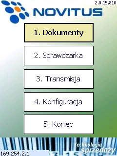Po uruchomieniu program wyświetla okno startowe, w którym rozmieszczone są przyciski uruchamiające poszczególne funkcje programu.