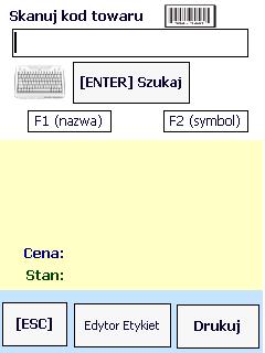 2.4 Sprawdzarka Funkcja Sprawdzarka umożliwia szybkie sprawdzenie informacji o danym towarze (nazwy, ceny, stanu magazynowego, itp.).