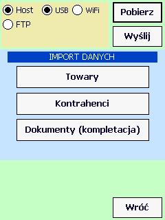 2.5 Transmisja Funkcja 3.Transmisja służy do przesyłania danych pomiędzy Novimageim2 a komputerem lub serwerem FTP.