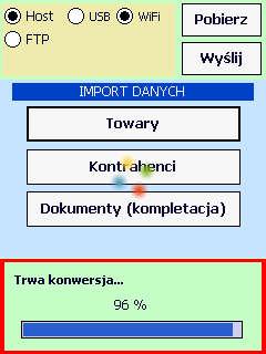 komunikacja odbywa się bezpośrednio z komputerem (tryb Host ), to na komputerze należy uruchomić odpowiedni program, czyli: Upload.