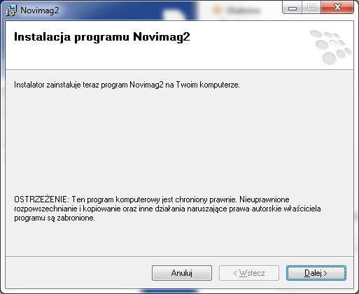 1 Instalacja Pakiet instalacyjny programu Novimag2 został przygotowany w celu ułatwienia i zautomatyzowania procesu instalacji elementów całego systemu.