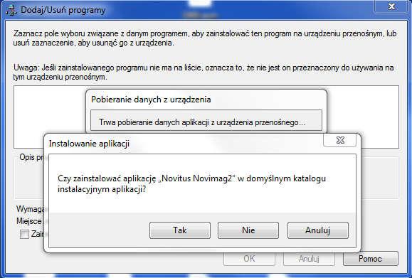 1.2.1 Instalacja na kolektorze programu NOVIMAG2 Instaluj program NOVIMAG2 na urządzeniu mobilnym Zalecanym