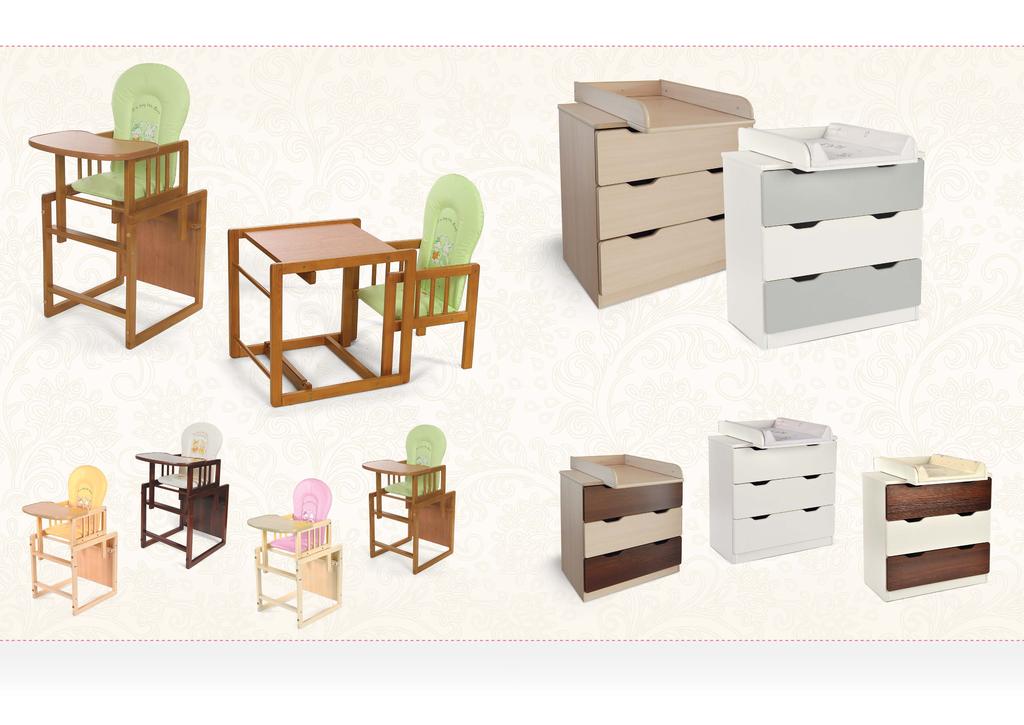 Krzesełko wielofunkcyjne/ Multifunctional chair Komoda/ Commode pasy bezpieczeństwa
