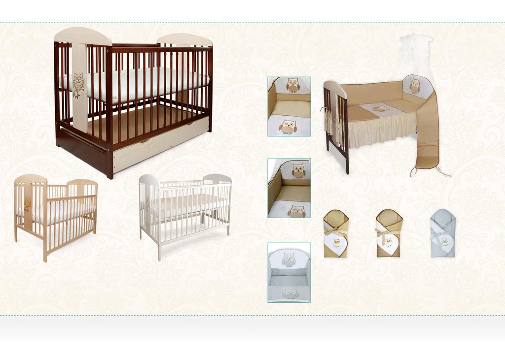 Łóżeczko dziecięce/ Children s bed TOMI XIX SOWA KOLEKCJA SOWA Kolekcja pościeli/bedding set 14 woal beżowy beige voile 6 TOMI XIX opcja łóżeczka z przykrywaną szufladą (kolor na zdj.