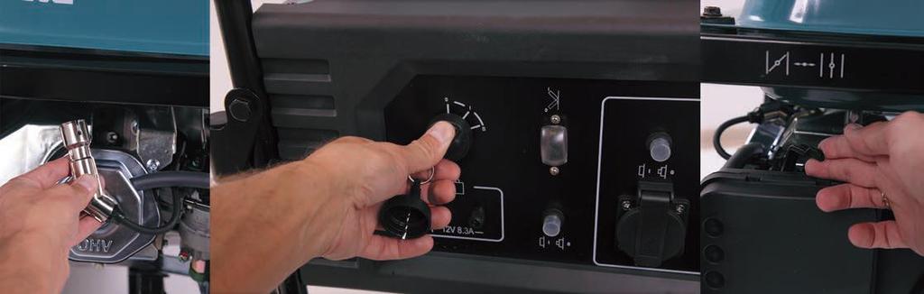 ręczny Napięcie wyjścia (prąd zmienny) 230 V - 50 Hz Napięcie wyjścia (prąd stały) 12 V (8,3 A) Maks.