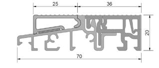 .. z listwą klipsującą 27 TSA5701/SK/EV1 Nakładka aluminiowa do drzwi na zewnatrz otwieranych EV1 Numer Próg