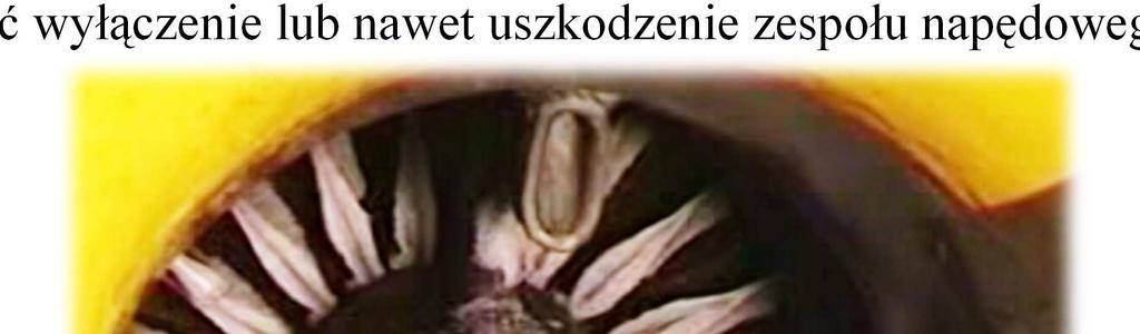 powoduje zaburzenie przepływającego strumienia powietrza, co z kolei,