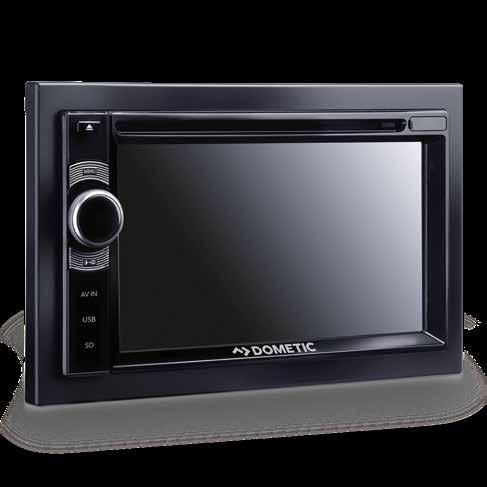 DOMETIC PERFECTVIEW MC 402 System multimedialny 2 DIN z monitorem 6,2", ekranem dotykowym i wejściem kamery cofania Radio VHF/MW z funkcją RDS, możliwością zaprogramowania 30 stacji i dostępem do