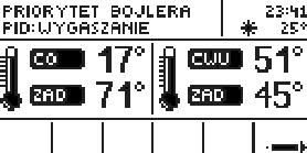 Wtedy wyłącza się pompa CO i załącza pompa CWU (obie pompy pracują na przemian).