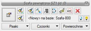 W zdefiniowanych przez program obiektach w oknach własności występuje pozycja poziom montażu dna.