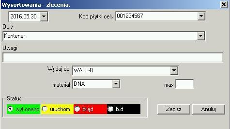 Wysortuj - edycja Wpisz