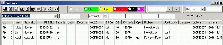 Podbazy System BBMS obsługuje bazę systemową i podbazy.