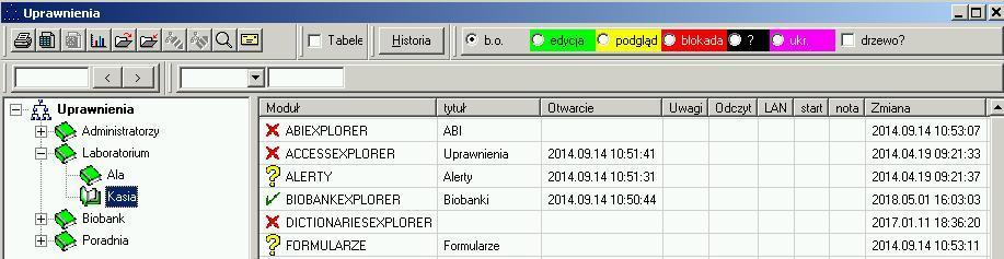 Uprawnienia Każdy użytkownik powinien podczas uruchomienia programu przejść identyfikację, czyli po prostu się zalogować.
