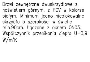 2. Wyjścia ewakuacyjne korytarz Montowane w korytarzu głównym jako wyjścia