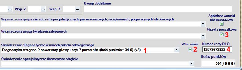 Wariant 2 wizyta diagnostyczna poprzedzona wizytą początkową Jeżeli podczas drugiej wizyty pacjenta, wykonano czynności diagnostyczne pozwalające na potwierdzenie lub zaprzeczenie rozpoznaniu