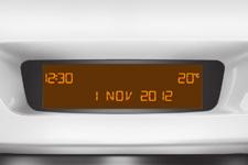 Ekrany wielofunkcyjne Ekran monochromatyczny A Wyświetlanie na ekranie Sterowanie Menu główne Wyświetla następujące informacje: - godzinę, - datę, - temperaturę zewnętrzną (miga, w przypadku