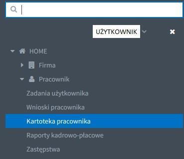 Menu Pracownik Kartoteka pracownika/ Kartoteka przełożonego Kartoteki pozwalają na przeglądanie raportów z danych wprowadzonych do Simple Erp.