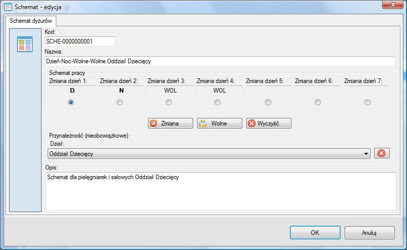 DODAJ SCHEMATY PRACY I ODCINKI ZADAŃ SCHEMATY PRACY DLA ZESPOŁÓW ODCINKI ZADAŃ NA ODDZIALE Określenie