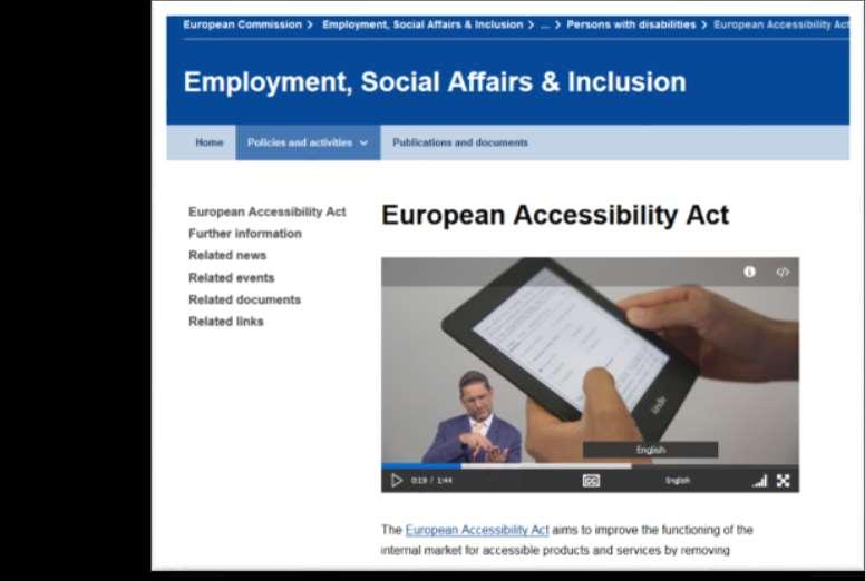 The European Accessibility Act Źródło: