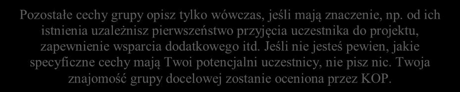 Niech diagnoza będzie syntetyczna, ale obrazująca problem w skali, której odpowiada projekt. Przedstaw dane statystyczne w ujęciu dynamicznym (np. podając dane z 2-3 lat).