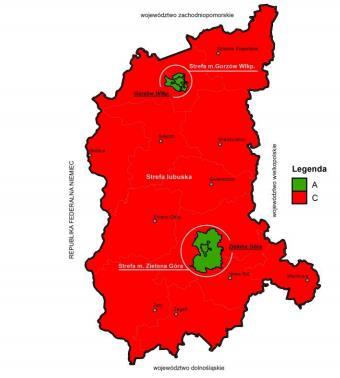 średniorocznego stężenia) - na najbliższej stacji pomiarowej, w Sulęcinie, stwierdzono 29 dni z przekroczeniem; - benzo(a)pirenu w pyle zawieszonym PM10: na stacji pomiarowej w Sulęcinie stwierdzono
