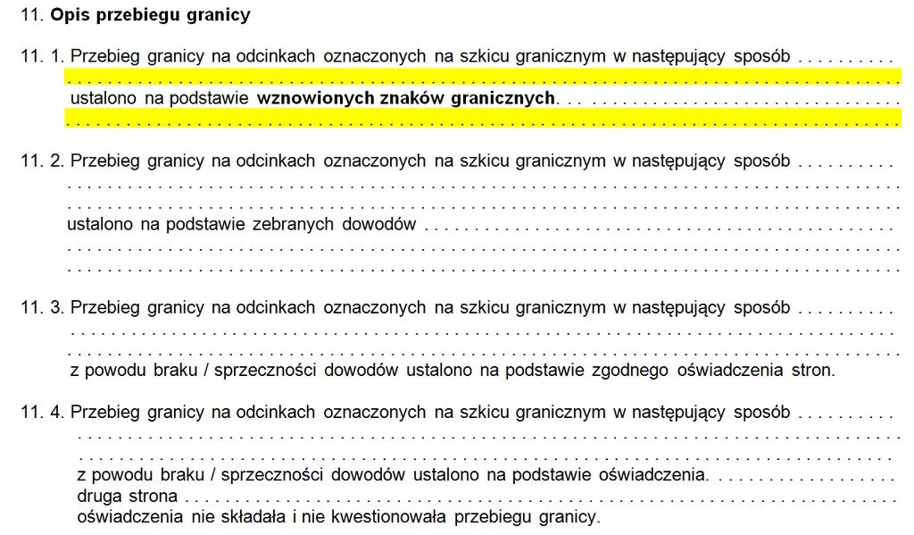 Rozgraniczanie nieruchomości - kryteria Fragment strony